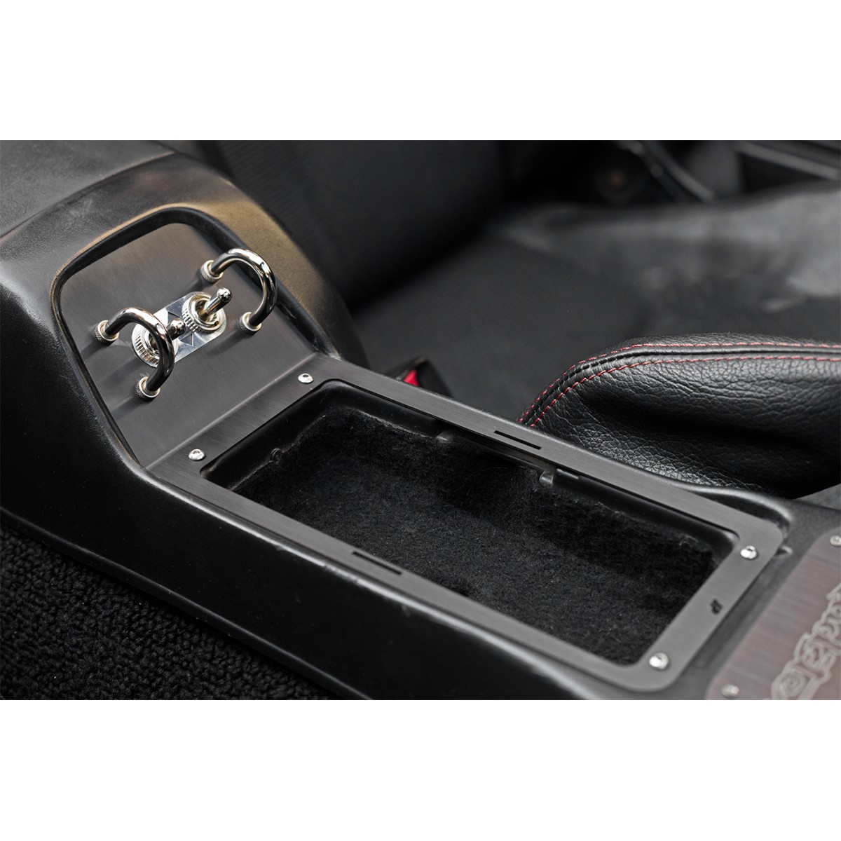Black Brushed Ashtray Surround With Vintage Toggle Switches